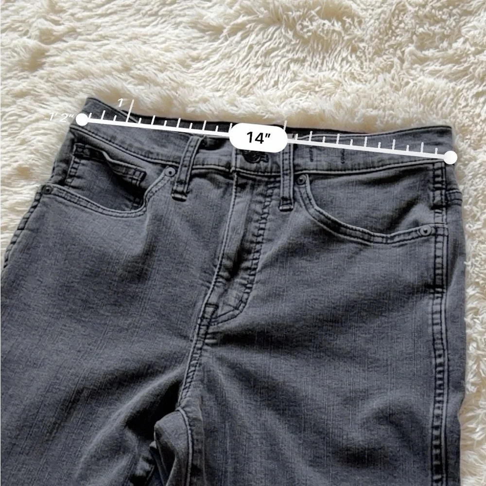 Madewell Stovepipe Tall Gray Frayed Hem Women Jeans